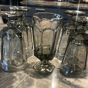 Elegant Gray Glassware Set